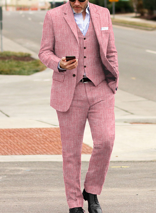 Solbiati Rose Linen Suit - Click Image to Close