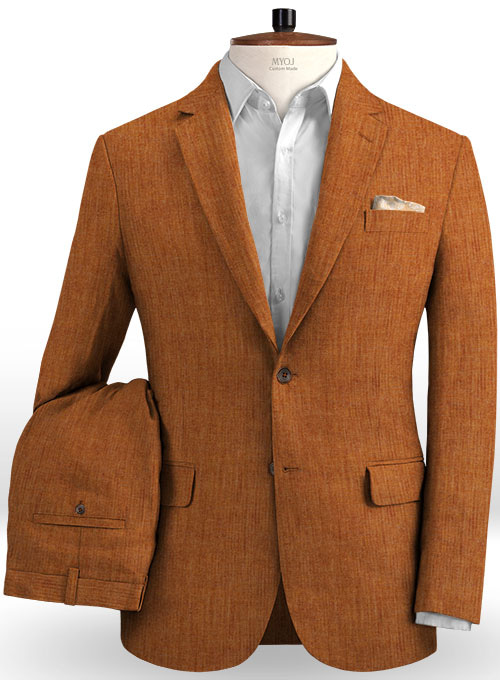 Solbiati Rust Linen Suit