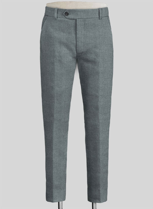 Stone Linen and Cotton Suit Pants
