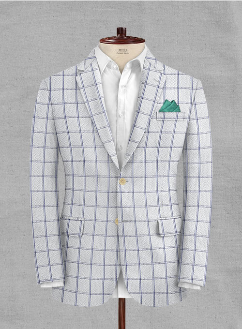 Solbiati White Checks Seersucker Suit - Click Image to Close