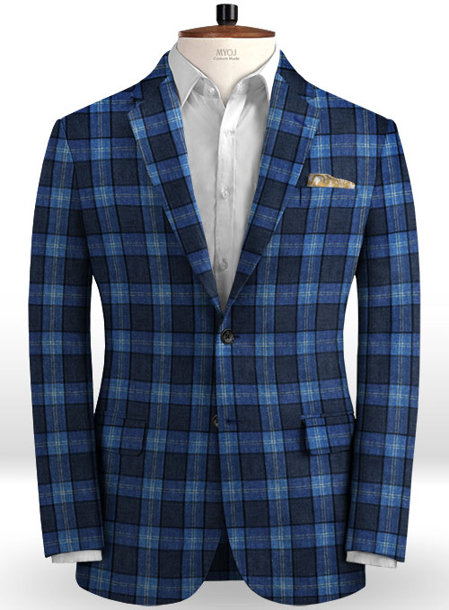 Solbiati Blue Glen Linen Suit - Click Image to Close