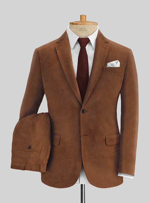 Spring Brown Corduroy Suit