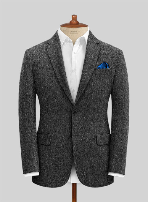 Stone Charcoal Tweed Suit