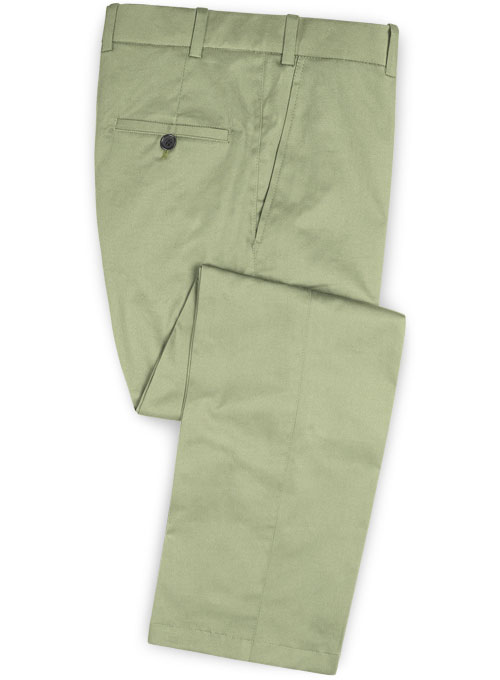 Stretch Summer Weight River Green Chino Suit