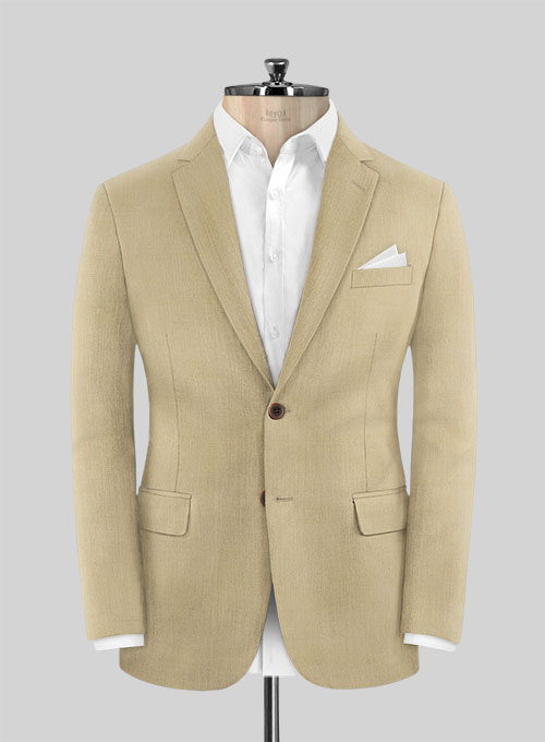 Stretch Beige Wool Suit