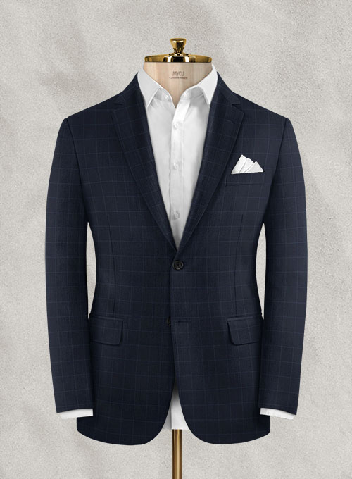 Stretch Boxer Blue Wool Suit