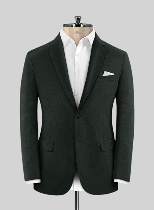 Stretch Green Wool Suit - Click Image to Close