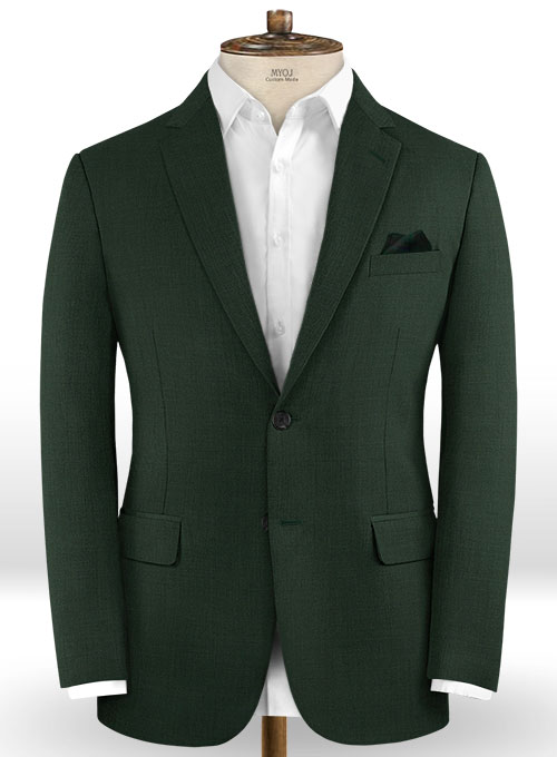 Stretch Green Wool Suit - Click Image to Close