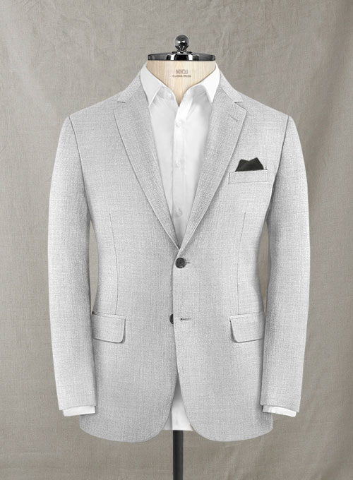 Stretch Ice Gray Wool Suit