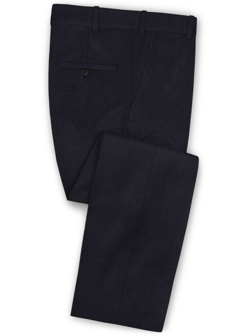 Stretch Midnight Blue Wool Suit - Click Image to Close