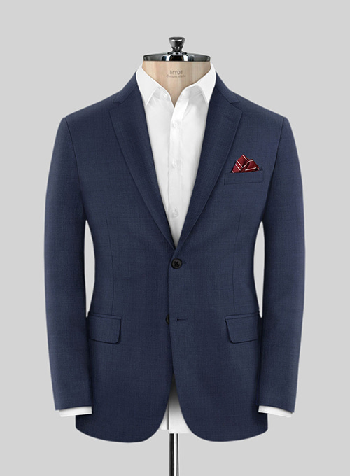 Stretch Royal Blue Wool Suit