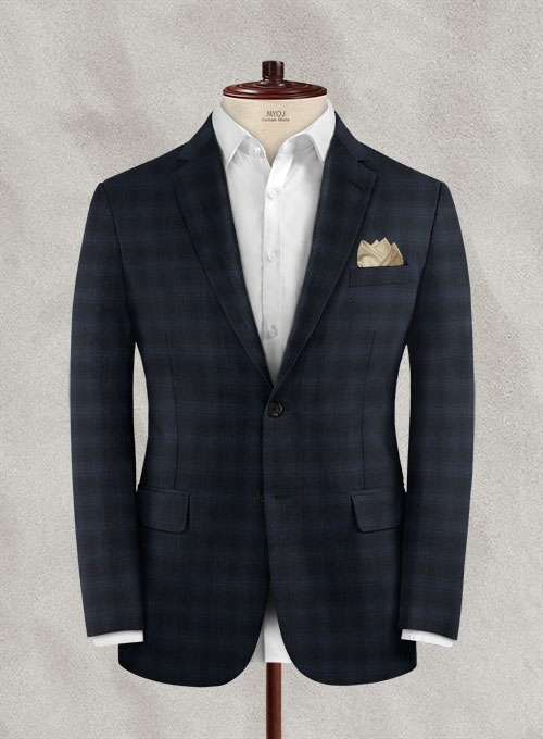 Stretch Scot Blue Wool Suit