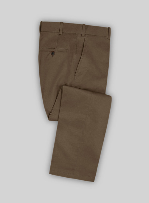 Stretch Summer Brown Chino Suit - Click Image to Close