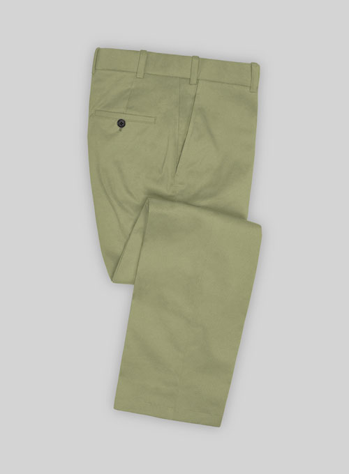 Stretch Summer Army Green Chino Suit - Click Image to Close