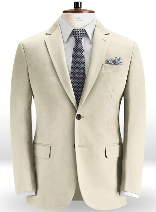 Stretch Summer Beige Chino Suit - Click Image to Close