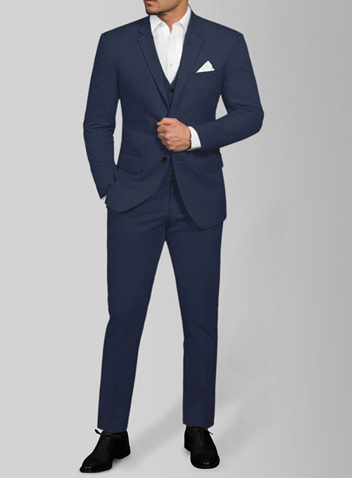 Stretch Summer Royal Blue Chino Suit