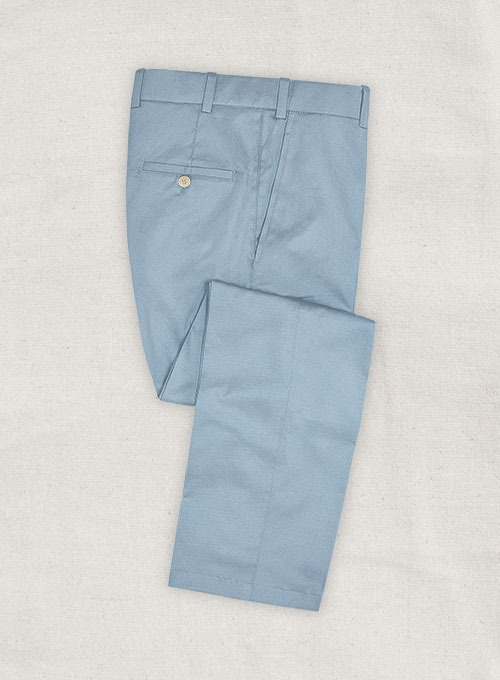 Stretch Summer Weight Steel Blue Chino Suit