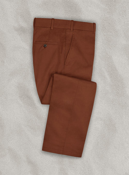 Stretch Summer Weight Rust Chino Suit