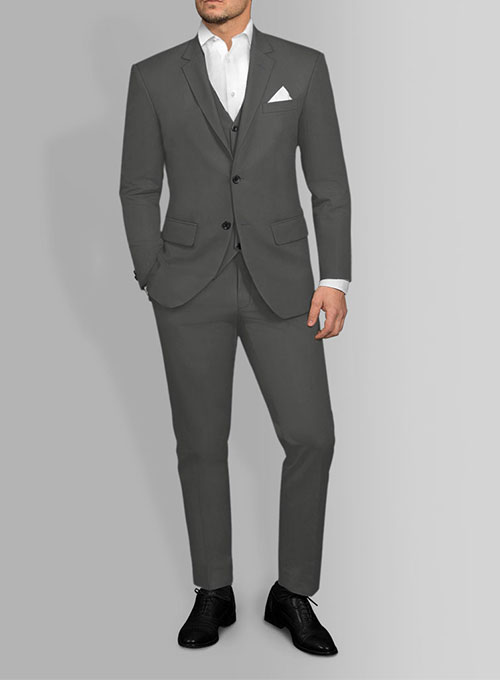 Stretch Summer Gray Chino Suit