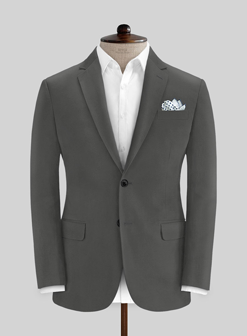 Stretch Summer Gray Chino Suit - Click Image to Close