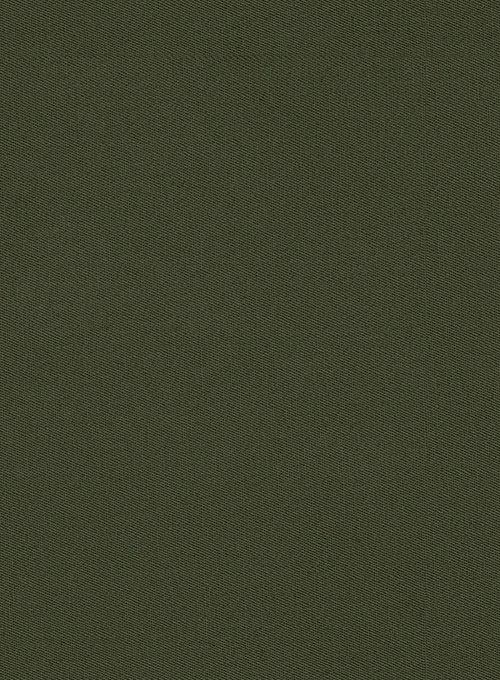 Stretch Summer Weight Olive Green Chino Suit
