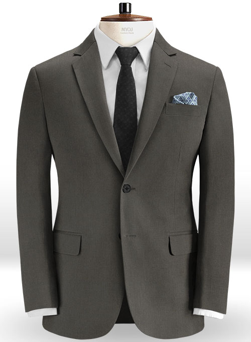 Summer Weight Dark Gray Chino Suit