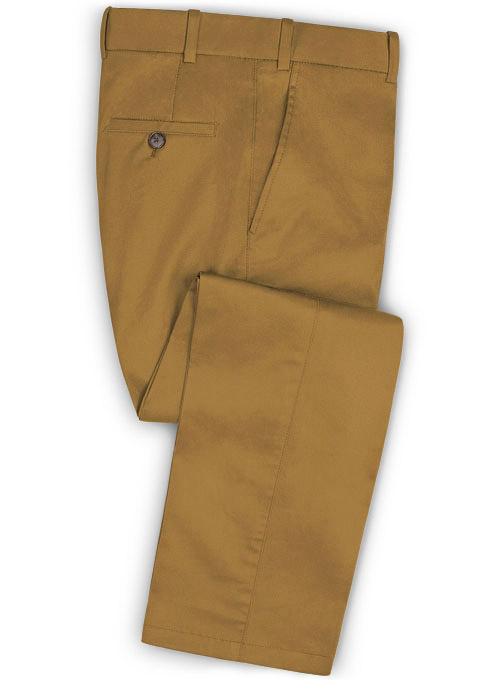 Summer Weight Dark Khaki Chino Suit