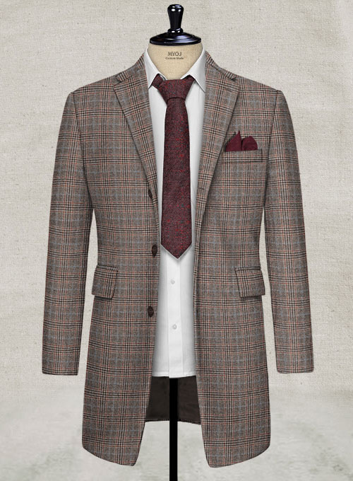 Tadeo Checks Tweed Overcoat