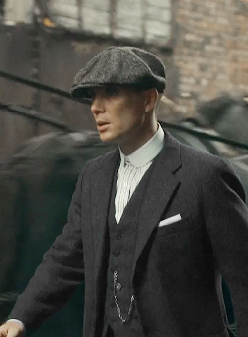 Thomas Shelby Peaky Blinders Charcoal Tweed Suit - Click Image to Close