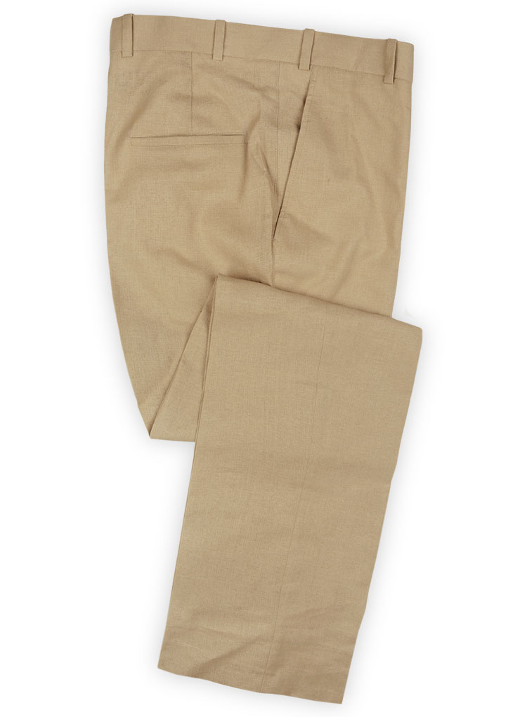 Tropical Tan Linen Pants - 32R