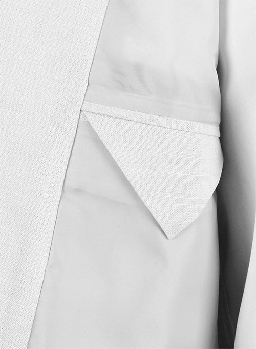 Tropical White Linen Jacket