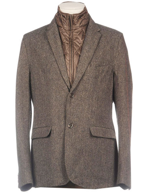 Grey Gun Check Tweed Waverly Jacket - Custom Fit Tailored Clothing