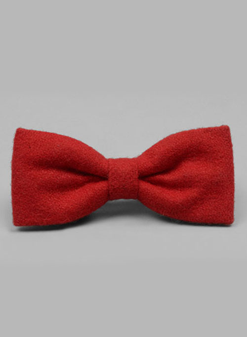 Tweed Bow - Vintage Plain Red