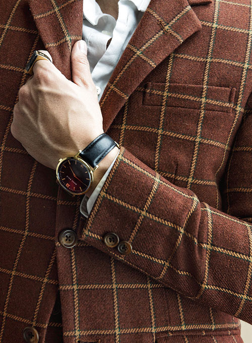 Vintage Brown Glen Royal  Tweed Suit