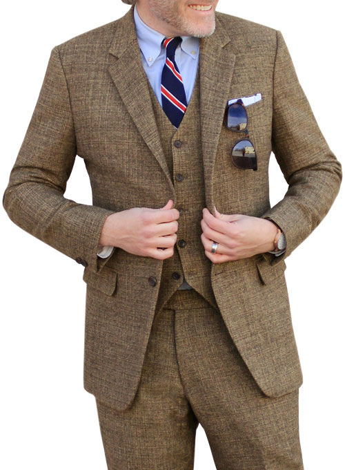 Vintage Glasgow Brown Tweed Jacket - Click Image to Close