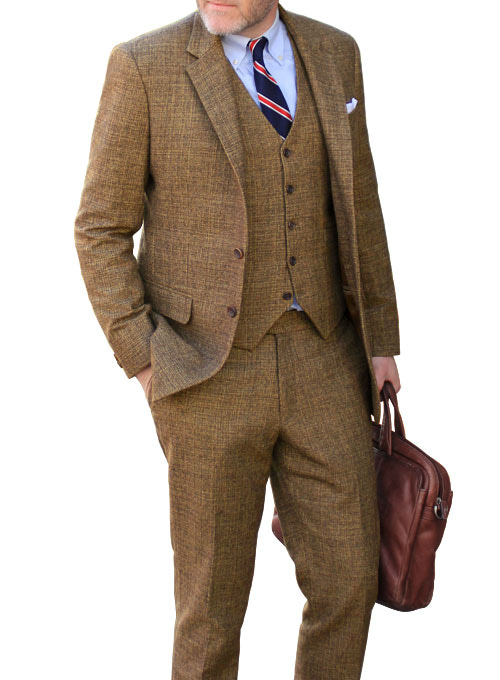 Vintage Glasgow Brown Tweed Suit - Click Image to Close