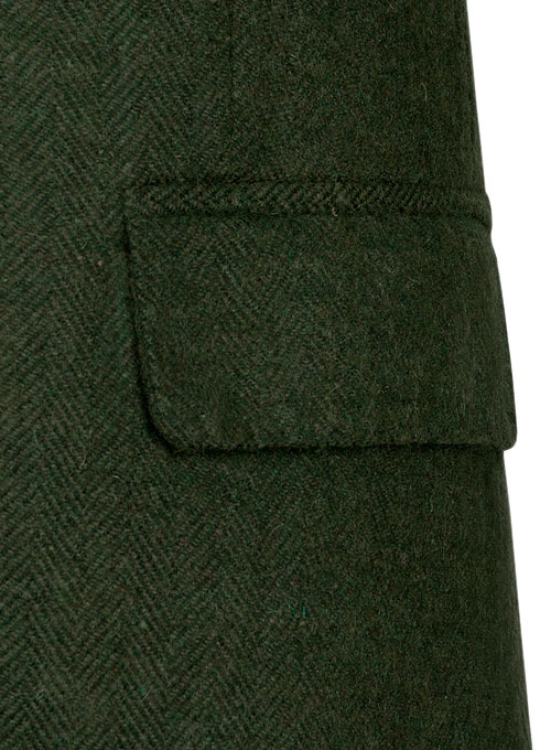 Vintage Herringbone Green Tweed Jacket