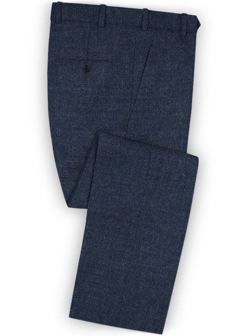 Vintage Rope Weave Dark Blue Tweed Suit