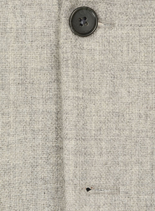 Vintage Rope Weave Light Gray Tweed Jacket - 40R