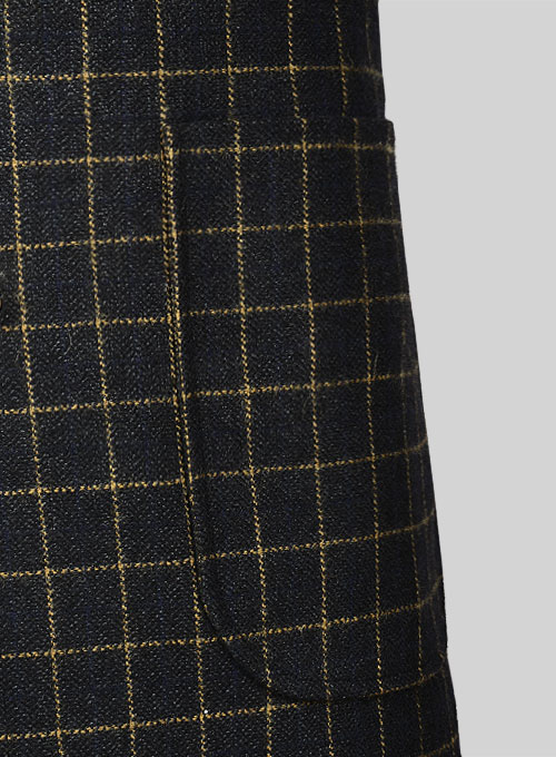 Vintage Scottish Black Tweed Jacket