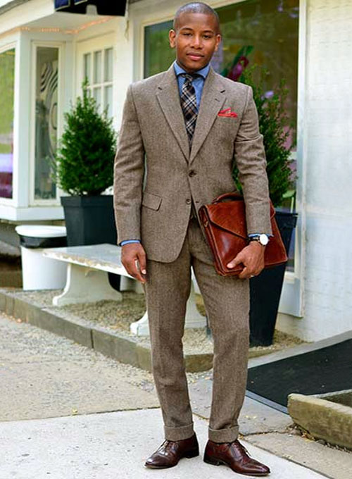 vintage brown suit