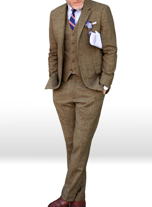 Vintage Glasgow Brown Tweed Suit