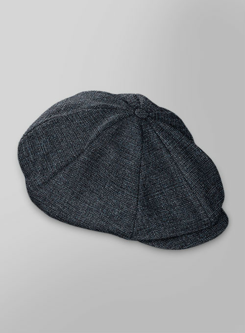 Vintage Glasgow Blue Tweed Newsboy Cap - Click Image to Close