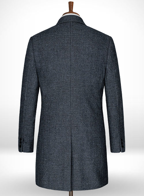 Vintage Glasgow Blue Tweed Overcoat - Click Image to Close