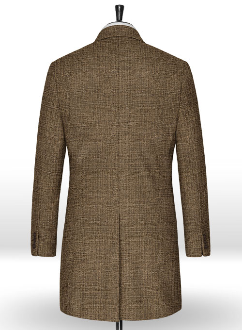 Vintage Glasgow Brown Tweed Overcoat - Click Image to Close
