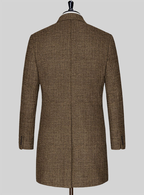 Vintage Glasgow Brown Tweed Overcoat - Click Image to Close