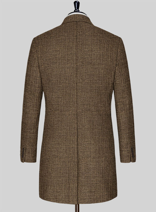 Vintage Glasgow Brown Tweed Overcoat