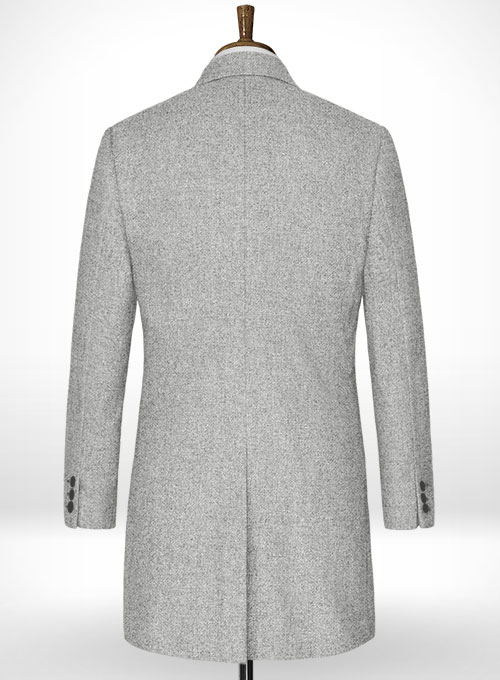 Vintage Plain Gray Tweed Overcoat