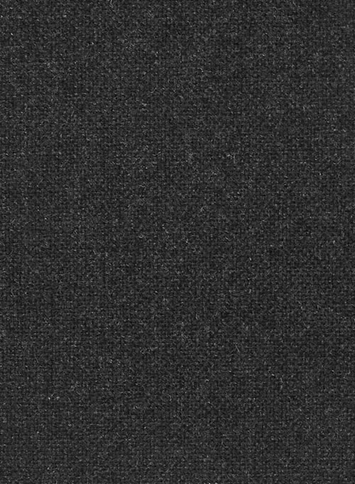 Vintage Rope Weave Charcoal Tweed Overcoat