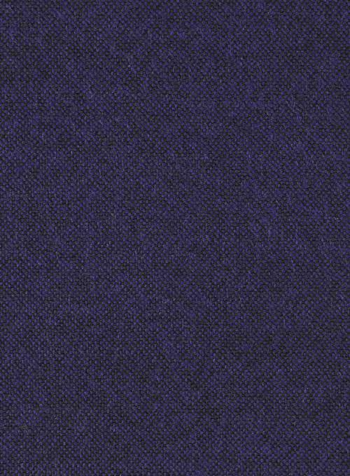 Vintage Rope Weave Purple Blue Tweed Pea Coat - Click Image to Close